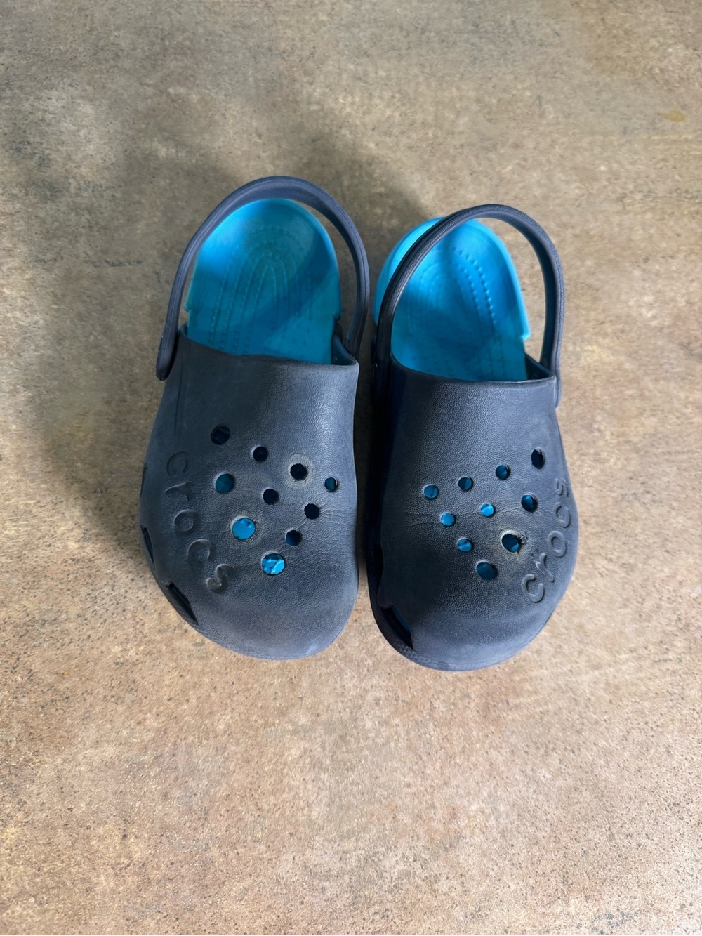 Crocs Kids Classic Clog - Navy with Blue Liner Boys Size 12C